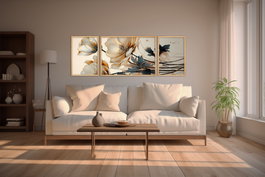 Wallity Huhu303 Conjunto de 3 Cuadros Decorativos Multicolor